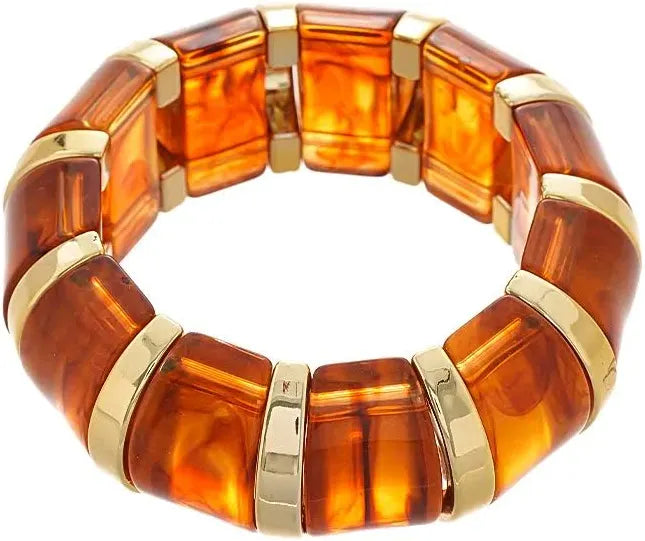 Retro Luxe Chunky Acrylic Bracelet Set