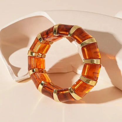 Retro Luxe Chunky Acrylic Bracelet Set