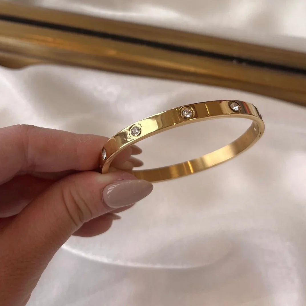 18K Gold Plated Studded Bracelet