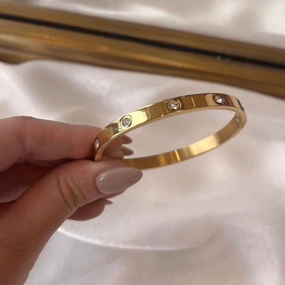 18K Gold Plated Studded Bracelet