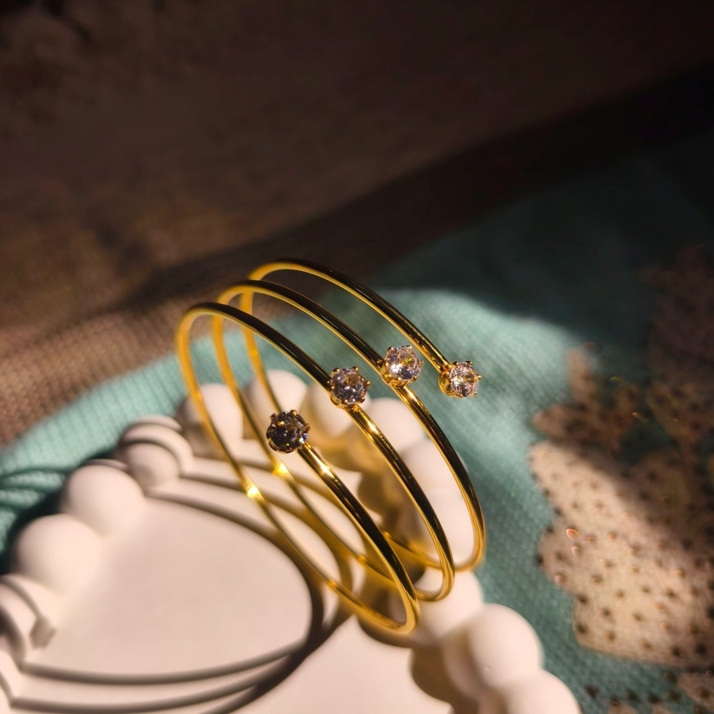 Spiral Glow Studded Bracelet