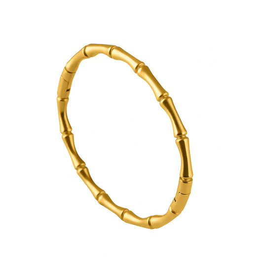 18K Gold Plated Bamboo Kada Bracelet