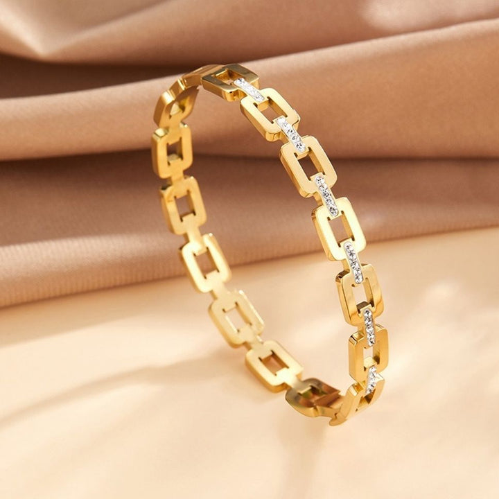 Diamond Studded Link Bracelet