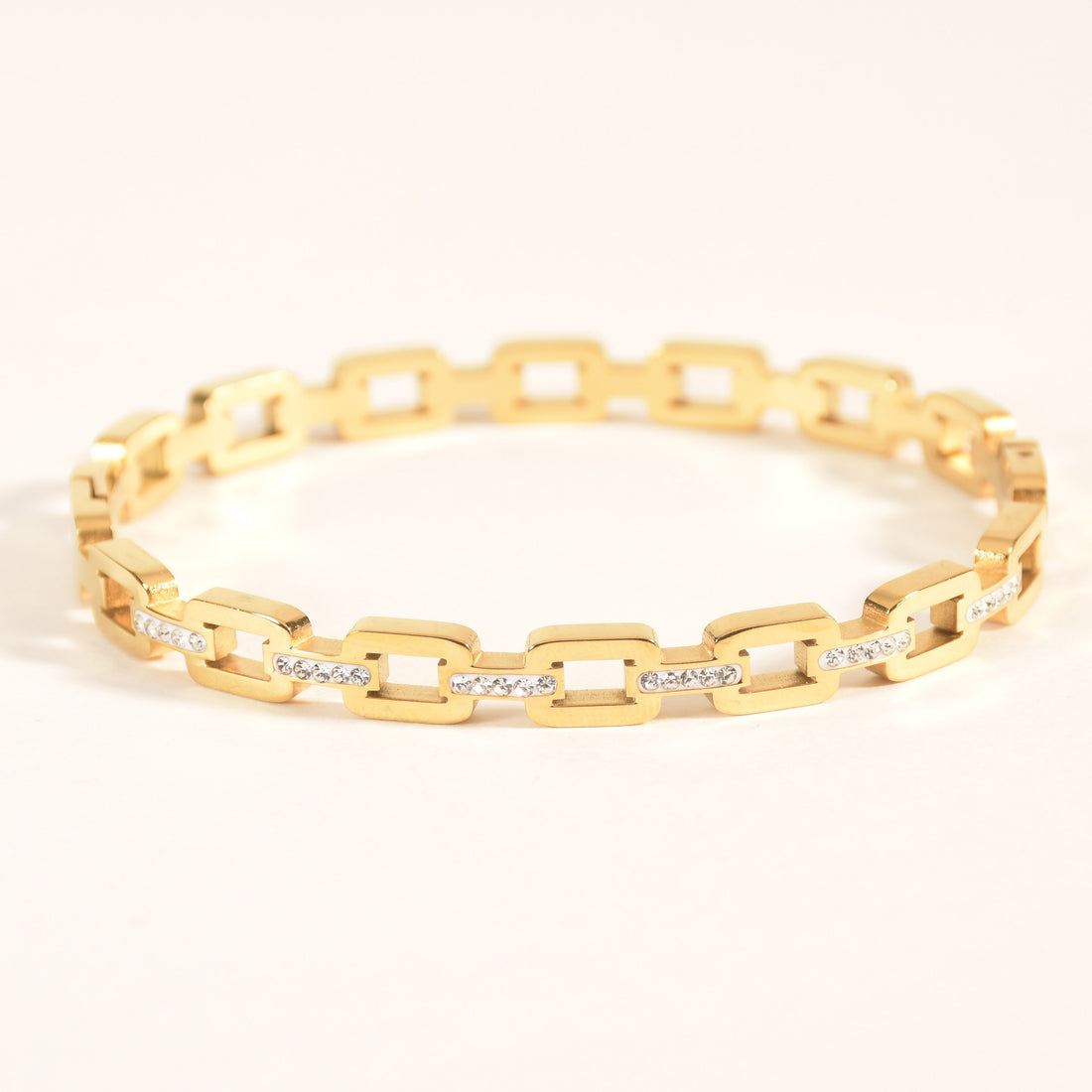 Diamond Studded Link Bracelet