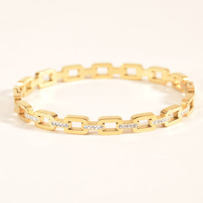 Diamond Studded Link Bracelet