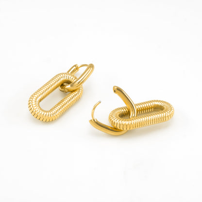 Link Up Gold Hoops Earrings