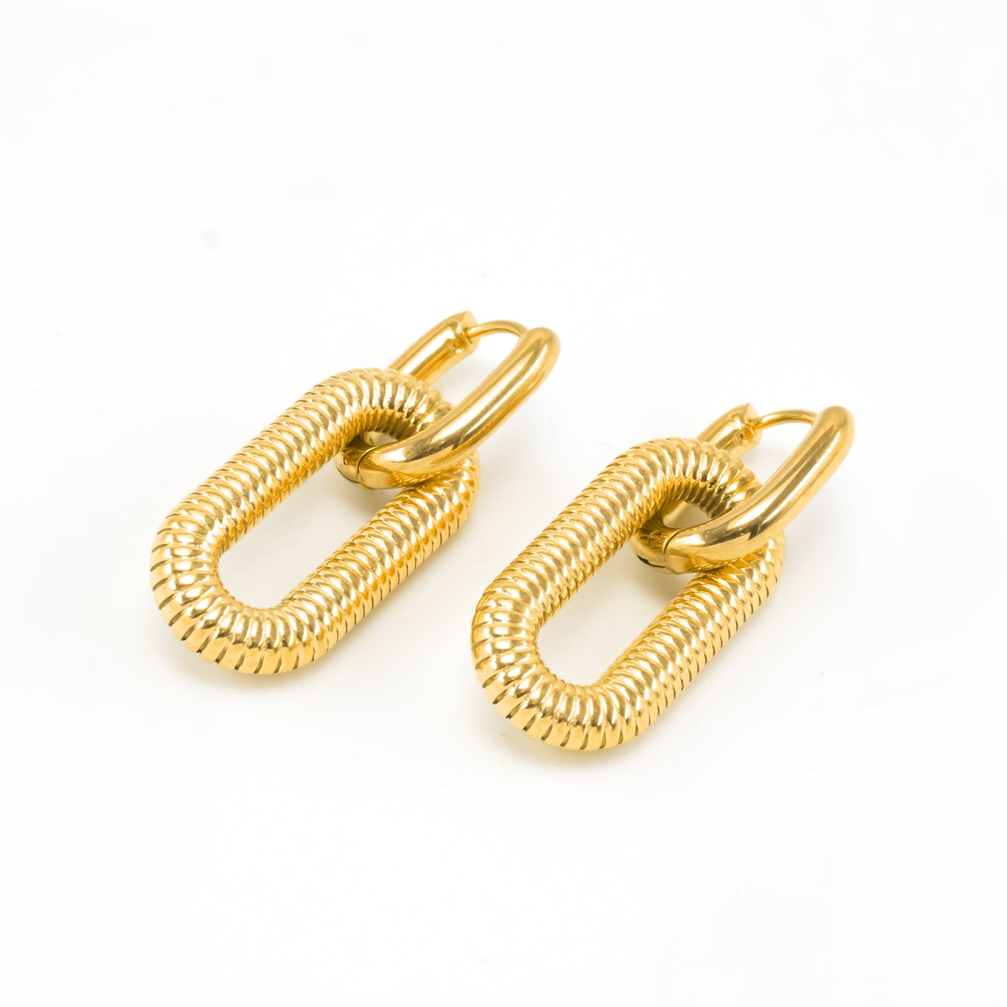 Link Up Gold Hoops Earrings