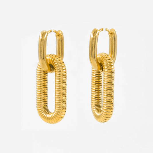 Link Up Gold Hoops Earrings