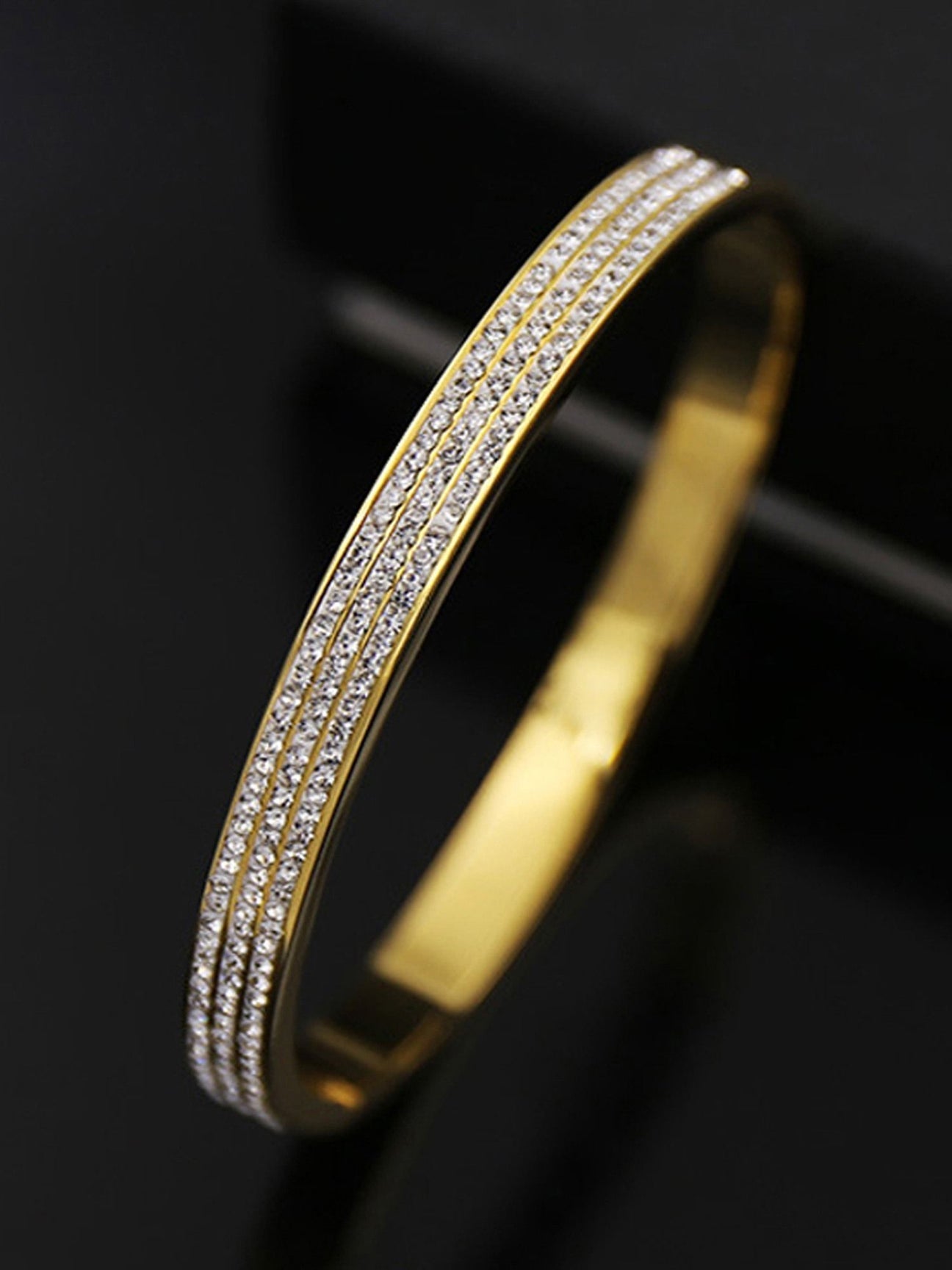 Triple Line American Diamond Bracelet
