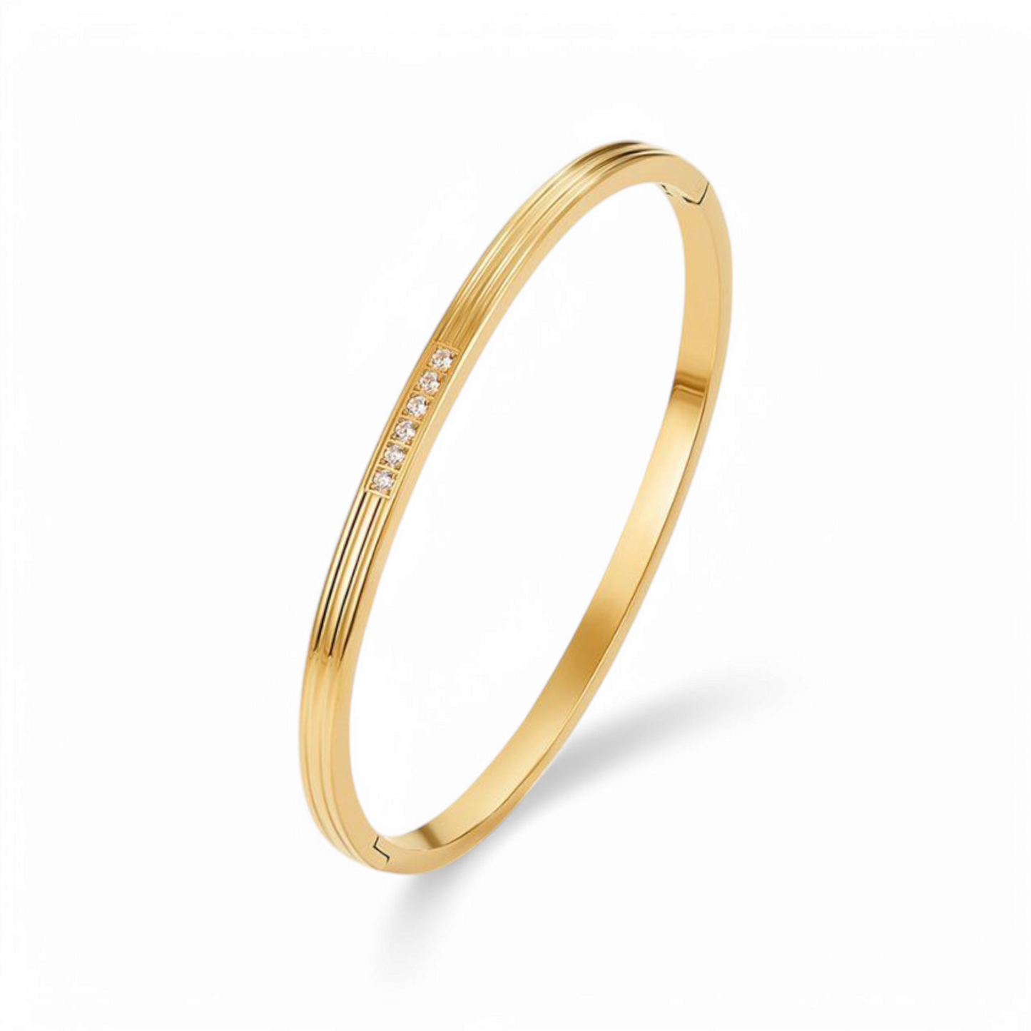 Lustrous Zircon Bangle Bracelet