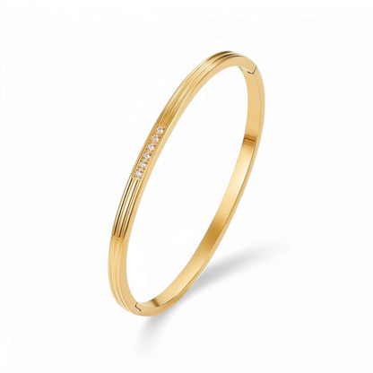 Lustrous Zircon Bangle Bracelet