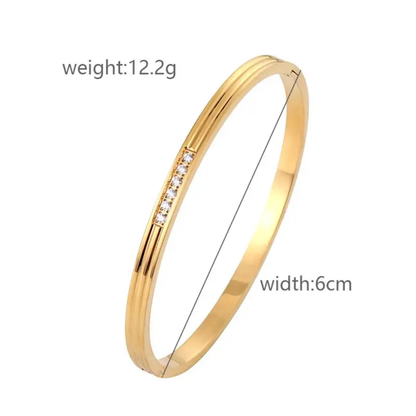 Lustrous Zircon Bangle Bracelet