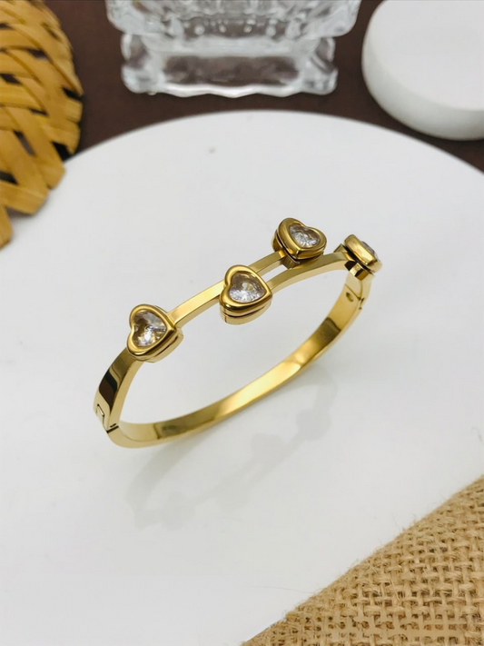 White Heart Bracelet