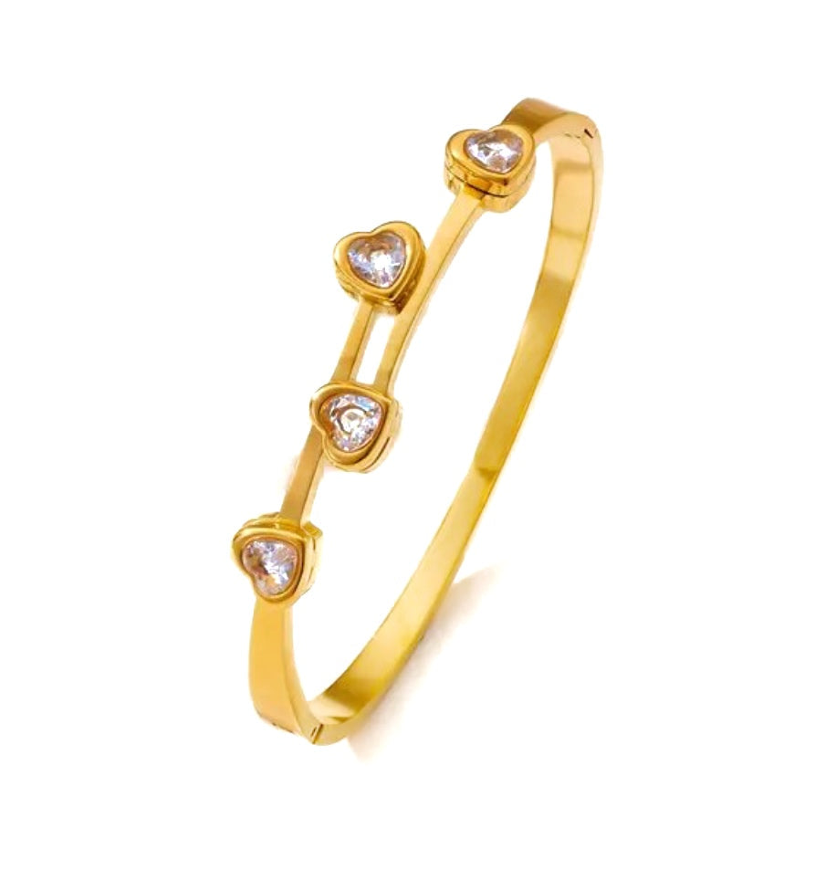 White Heart Bracelet