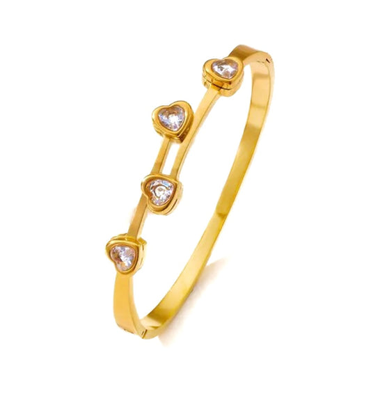 White Heart Bracelet