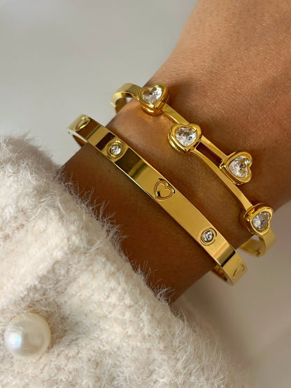 White Heart Bracelet