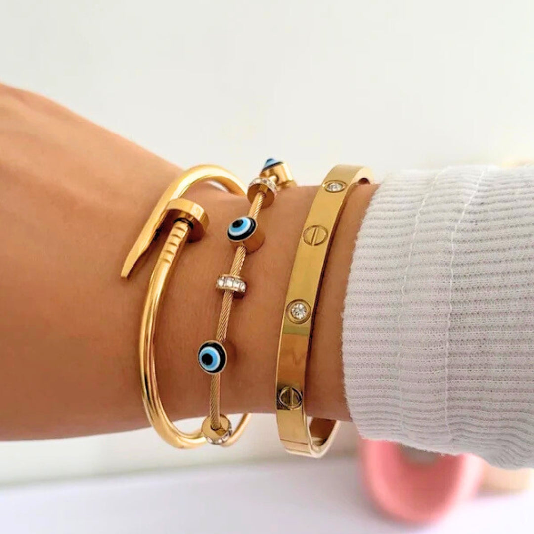 Gold-Plated Designer Bangle Combo