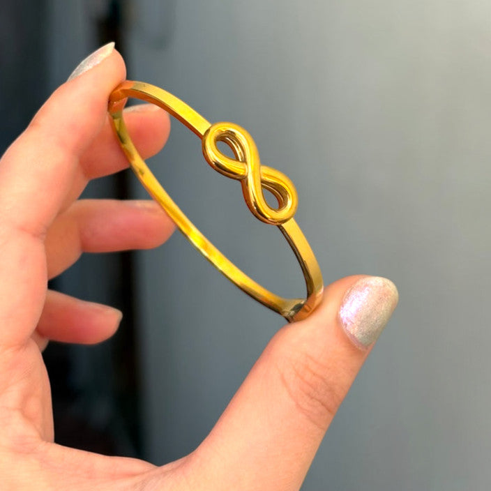 Infinity Bangle Bracelet ( Small Size )