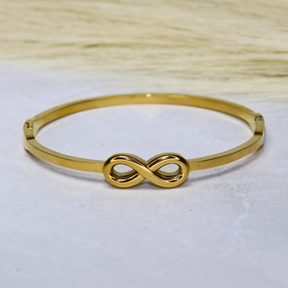 Infinity Bangle Bracelet ( Small Size )