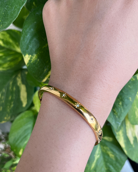 Starburst Bangle Bracelet ( Small Size )