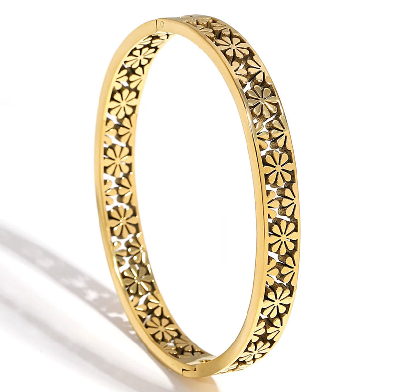 Floral Glow Bangle Bracelet(Small Size)