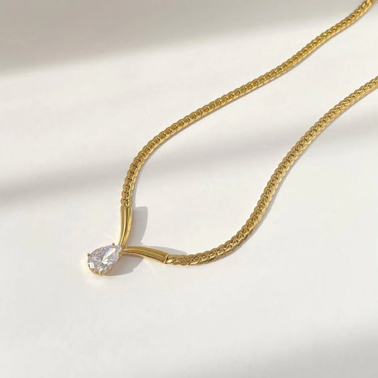 Aurora V Drop Necklace