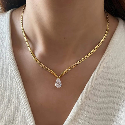 Aurora V Drop Necklace