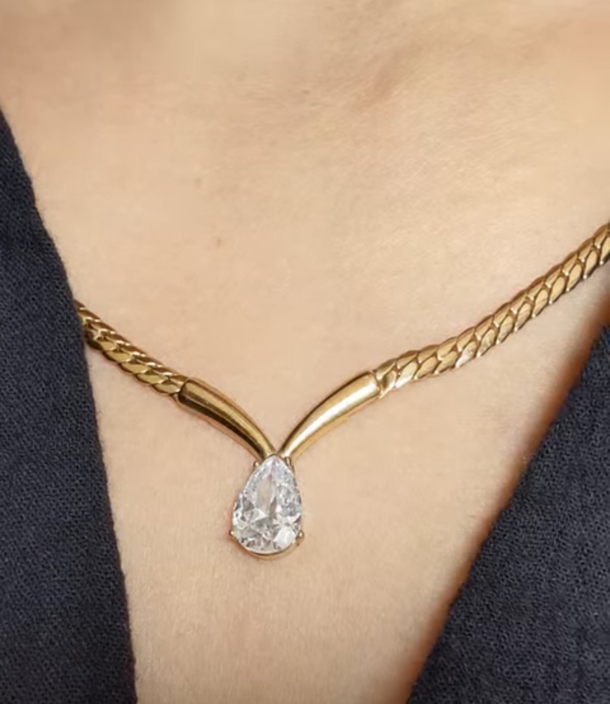 Aurora V Drop Necklace