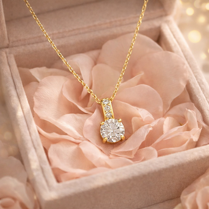 Solara Diamond Drop Pendant