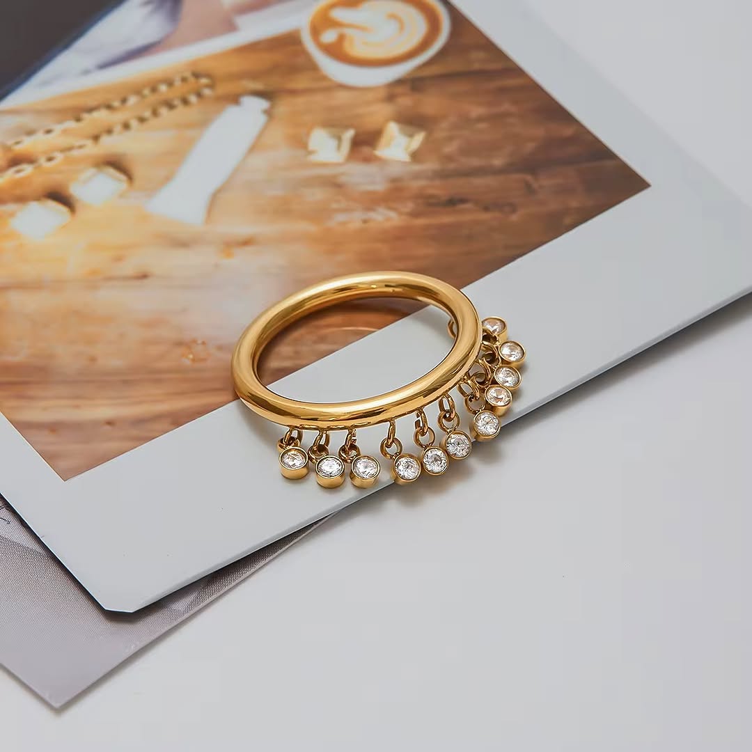 Dangling CZ Ring