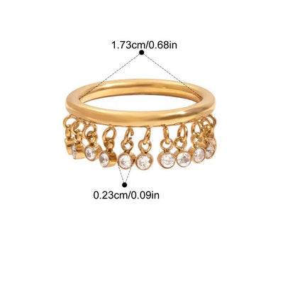 Dangling CZ Ring