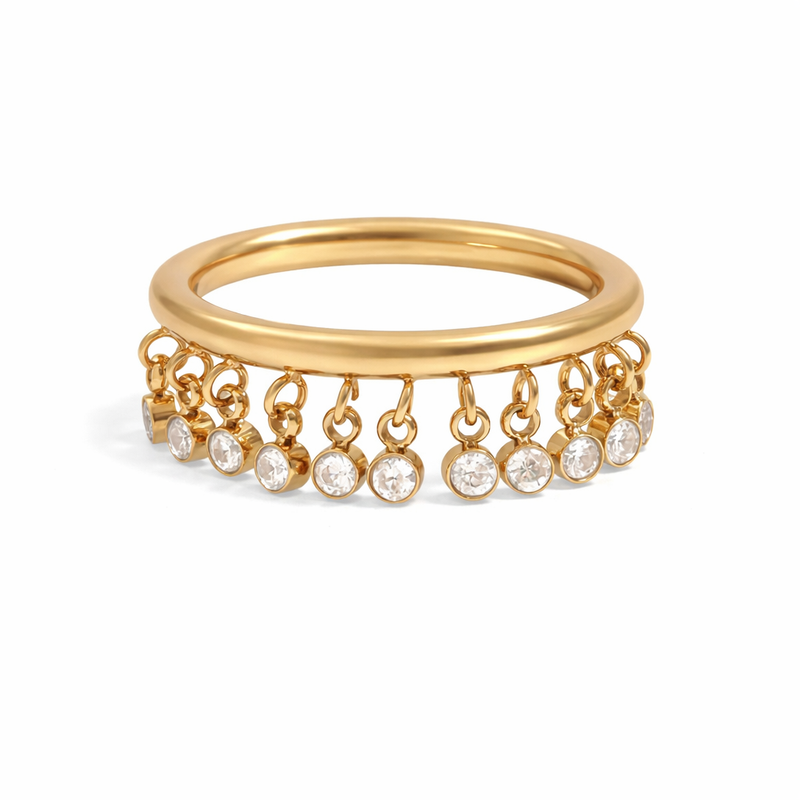 Dangling CZ Ring