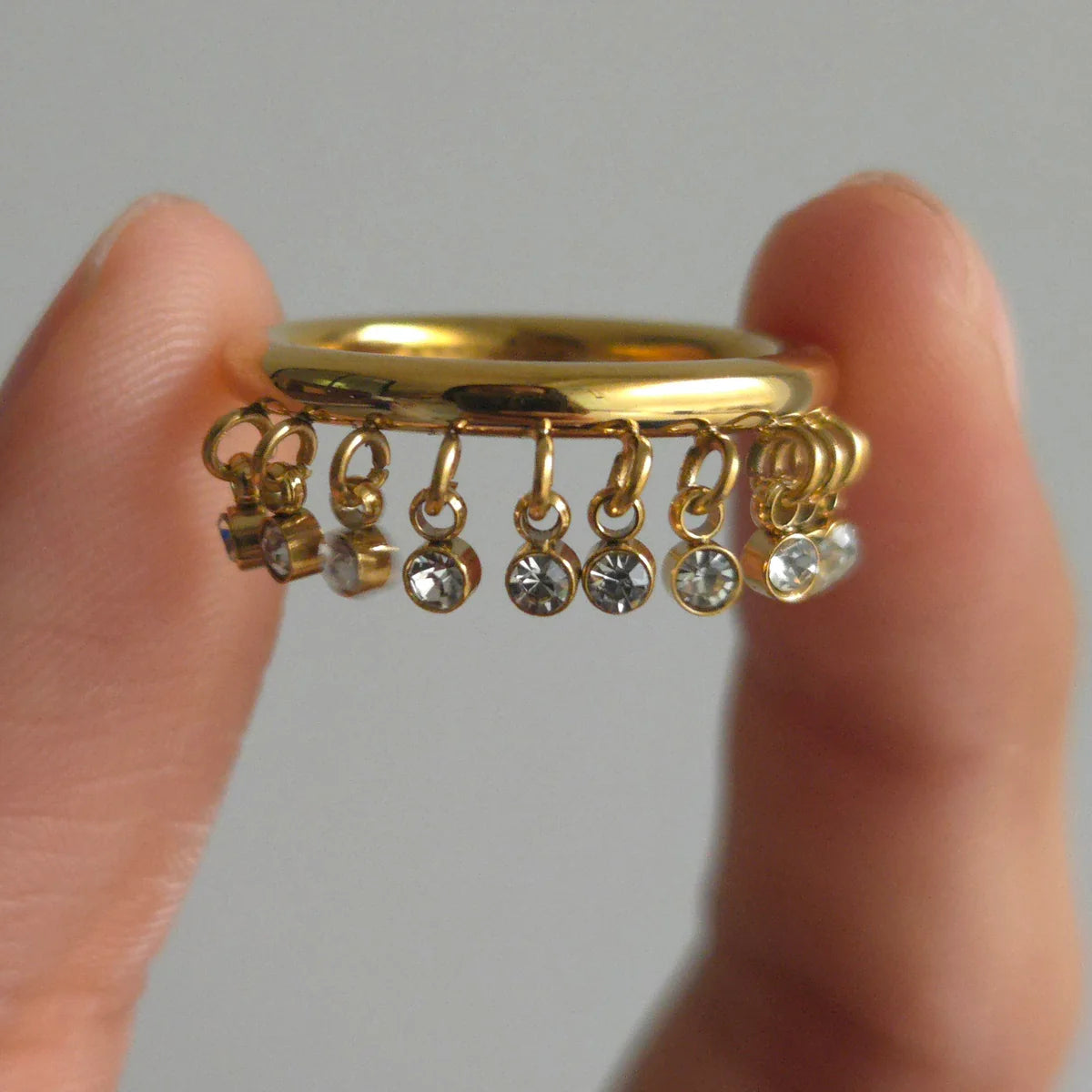 Dangling CZ Ring