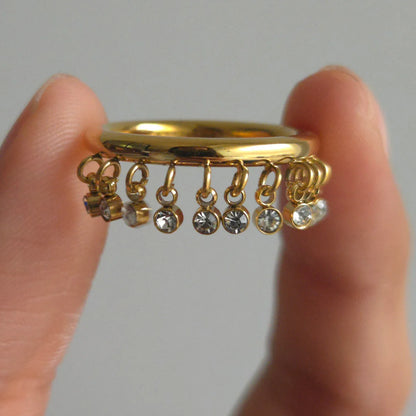 Dangling CZ Ring