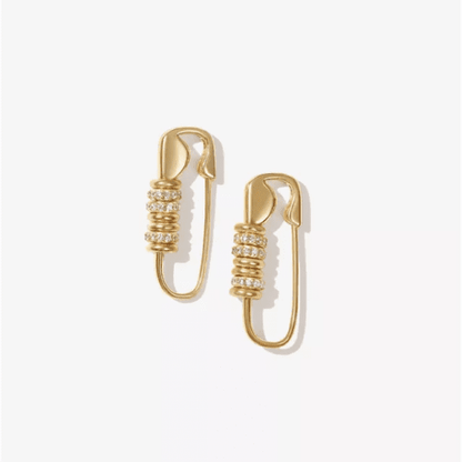 BLINGY SAFETY PIN EARRINGS