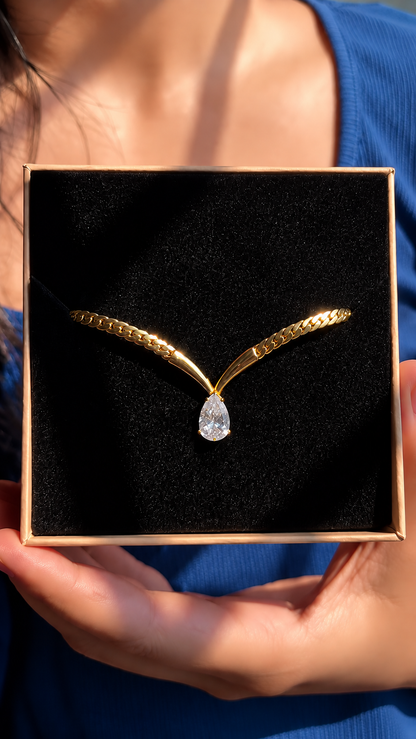 Aurora V Drop Necklace