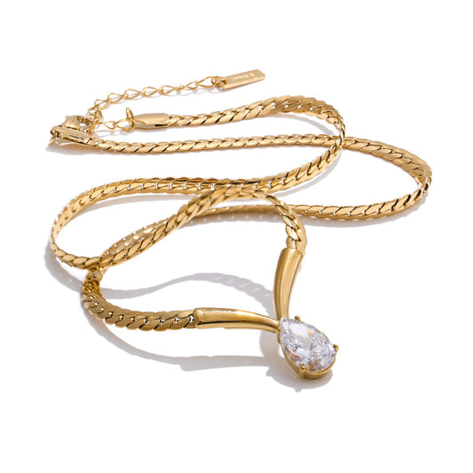 Aurora V Drop Necklace