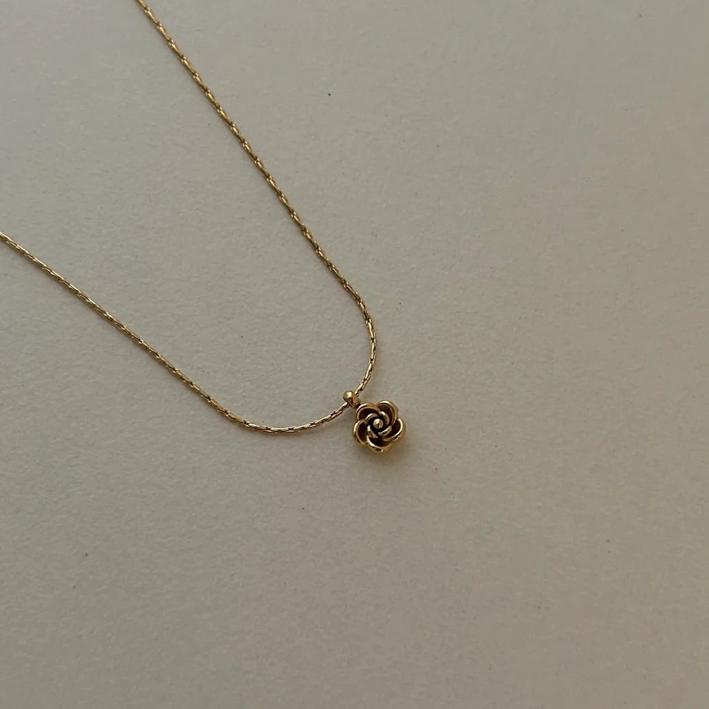 Tiny Rose Necklace