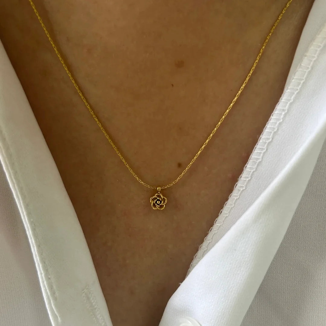 Tiny Rose Necklace