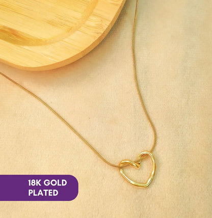 Knot Heart Chain Pendant Necklace