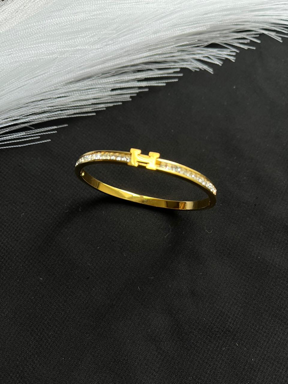 Crystal H Bar Tennis Bracelet