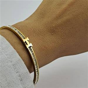 Crystal H Bar Tennis Bracelet