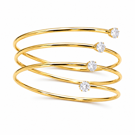 Spiral Glow Studded Bracelet