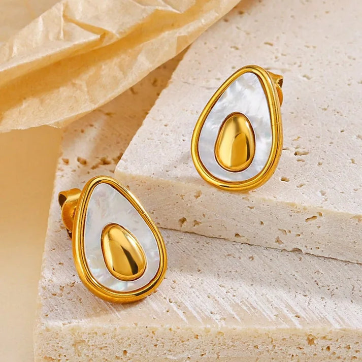 Golden Avocado Earrings
