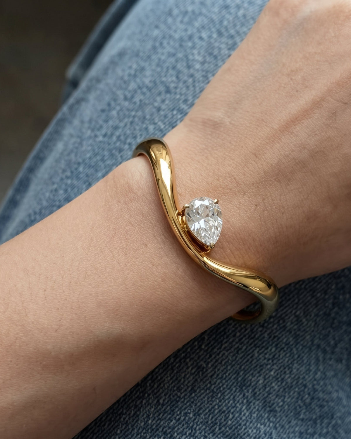 Luminous Crystal Cuff Bracelet