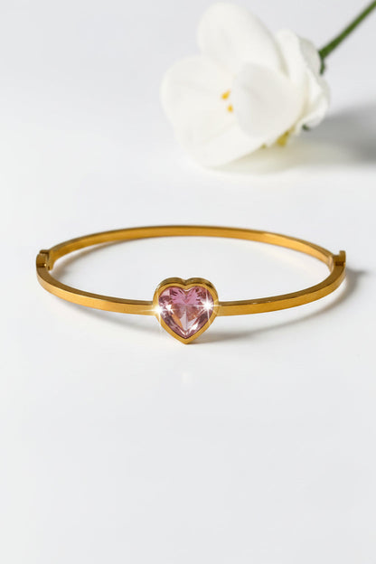Heart Of Gold Bracelet - Pink ( small size )