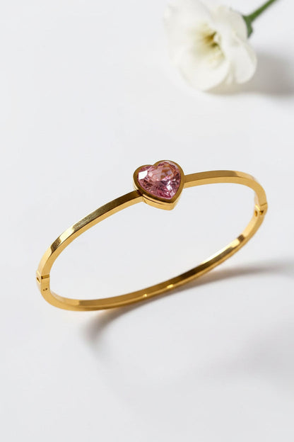 Heart Of Gold Bracelet - Pink ( small size )