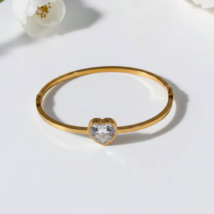 Heart of Gold Bracelet - White ( small size )