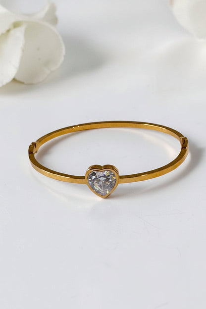 Heart of Gold Bracelet - White ( small size )