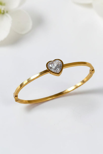 Heart of Gold Bracelet - White ( small size )